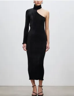 L'Idee Soiree 90's Sleeved Gown in Black Size 8 for rent on The Volte - image 1
