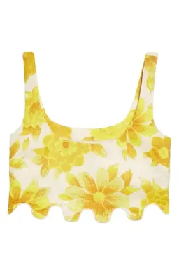 Alemais Sonny Sculpt Crop Top and Shorts Mini Set Floral Lemon Size 8 for rent on The Volte - image 6