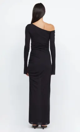 Bec & Bridge Monette Asym Asymmetrical Long Sleeve Maxi Dress In Black Size AU 10 for rent on The Volte - image 2