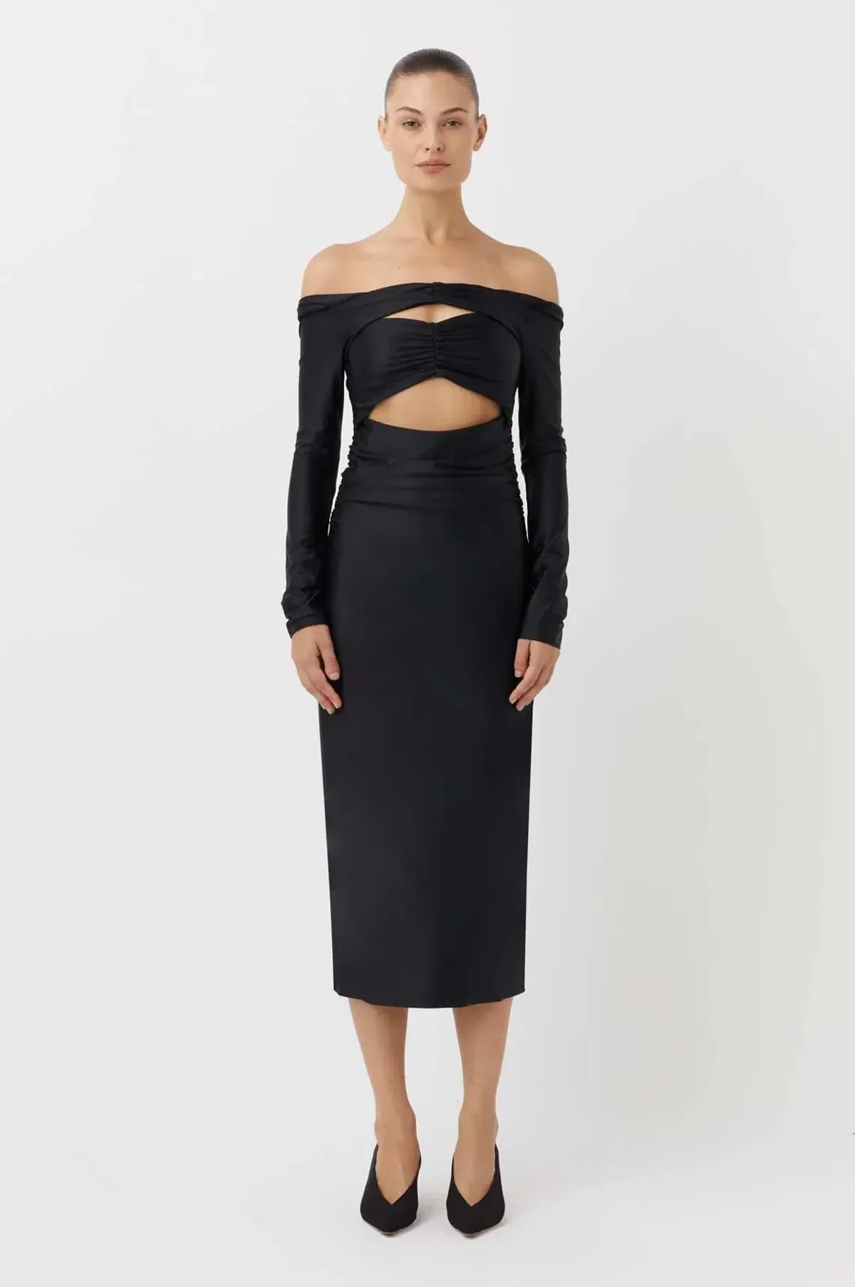 Camilla and Marc Berkley Off-shoulder Dress In Black Size AU 10 - Image 1