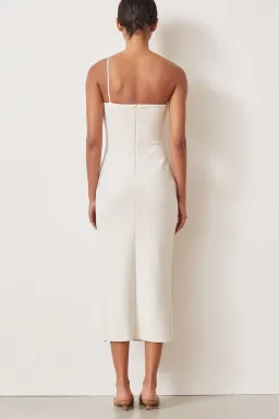 Bec & Bridge Dominique Asymmetric Midi Dress Cream Size AU 10 for rent on The Volte - image 3