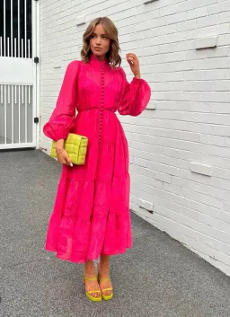 Sheike Kirra Maxi Dress Pink Size 14 for rent on The Volte - image 1