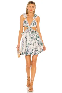 Zimmermann Cassia Ruffle Mini Dress Floral Size 1/Au 10  for rent on The Volte - image 1