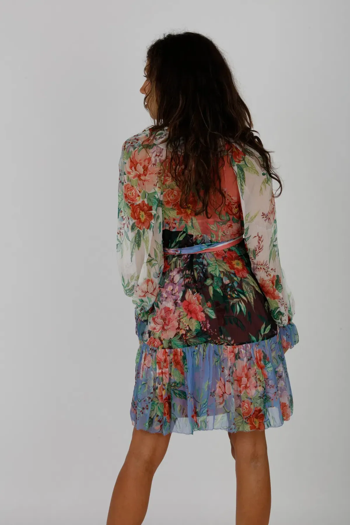 Zimmerman Bellitude Spliced Short Dress Multi Colour Floral Print Size 0/Au 8 - Image 10