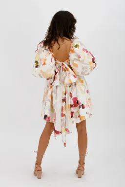 AJE Dassia Puff Sleeve Mini Dress Floral Print Size 10 for rent on The Volte - image 13