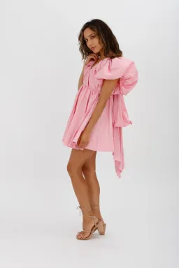 Aje Gretta Bow Back Mini Dress Ballet Pink Size 10  for rent on The Volte - image 12