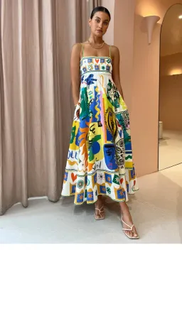 Alemais Soleil Dress Print Size 8  for rent on The Volte - image 1