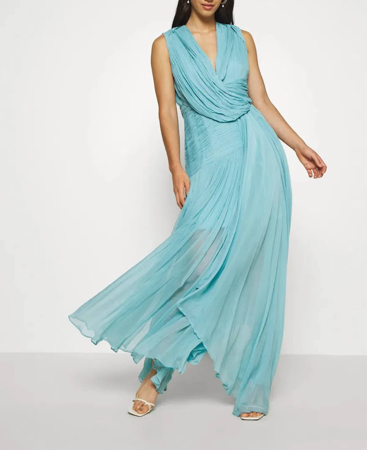 Thurley Waterfall Maxi Dress Blue Size 8 - Image 1
