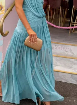 Thurley Waterfall Maxi Dress Blue Size 8 for rent on The Volte - image 3