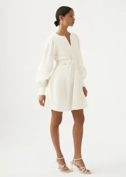 Aje Spectral V Neck Dress Ivory Size 10 / M for rent on The Volte - image 2