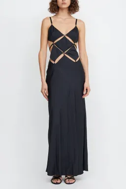 Bec & bridge Diamond Days Strap Maxi Dress Black Size 8 / S for rent on The Volte - image 1