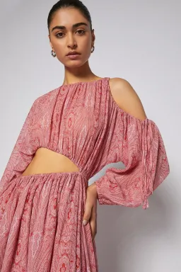 Scanlan Theodore Paisley Print Drawcord Mini Pink Size AU 8 for rent on The Volte - image 5