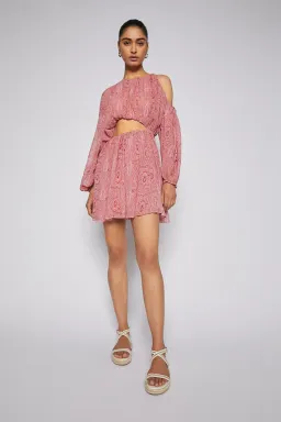 Scanlan Theodore Paisley Print Drawcord Mini Pink Size AU 8 for rent on The Volte - image 7