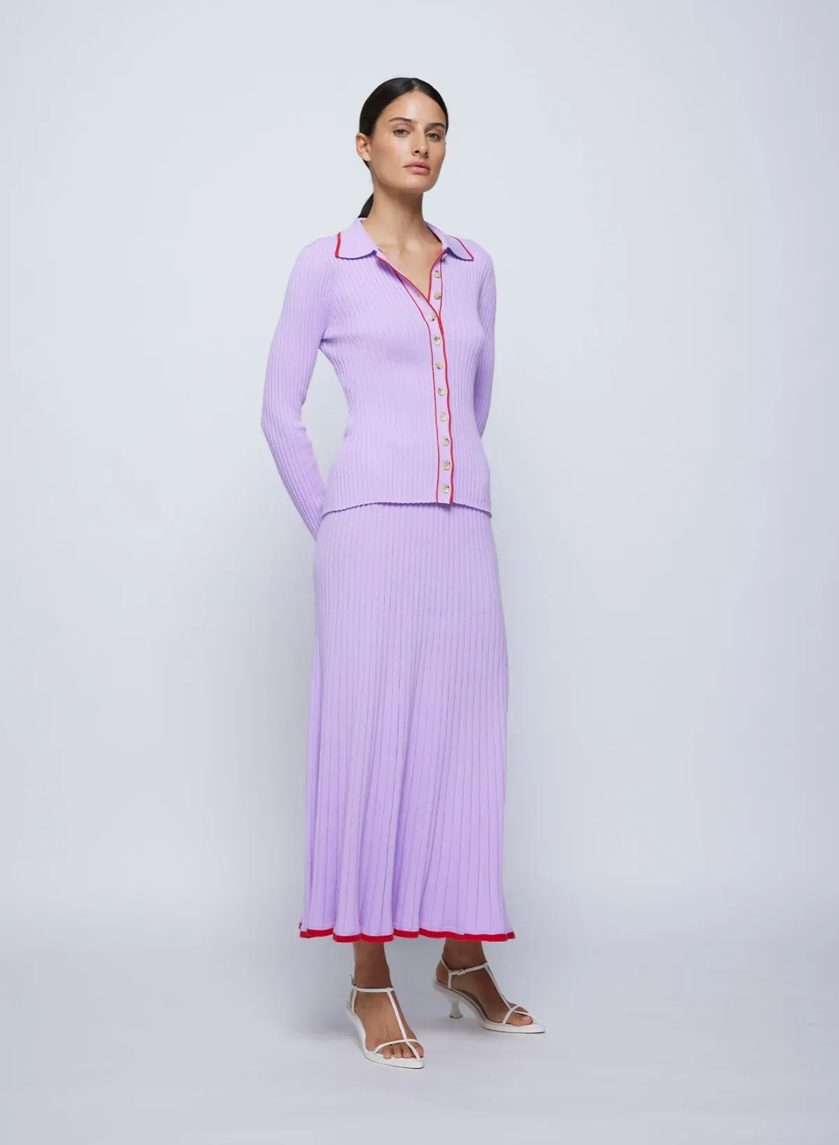 Anna Quan Ashlen Top Felicia Skirt Lilac Orchid Set Size AU 8 - Image 2