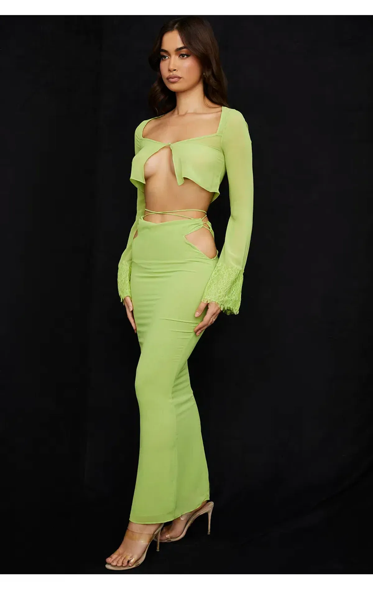 House of CB Tara top and Madeline Skirt Set Green Size S/Au 8 - Image 2