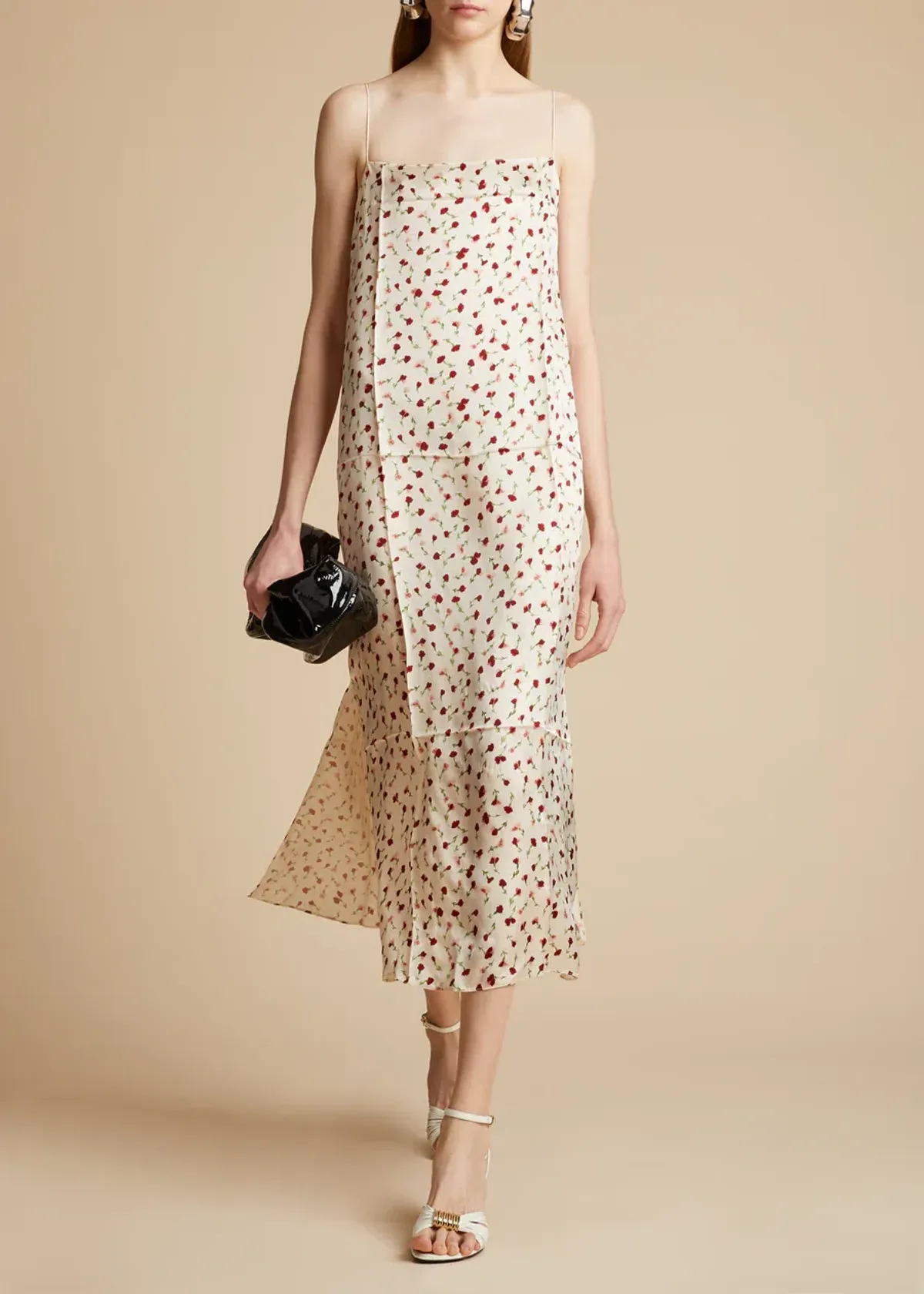 Khaite Sicily Rose Slip Dress Print Size 8 - Image 1