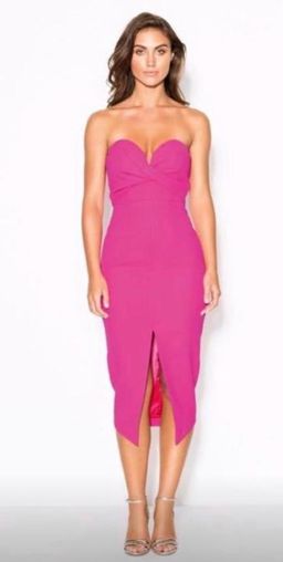 Sheike Sweetheart Strapless Dress  Fuschia Size 10 for rent on The Volte - image 1