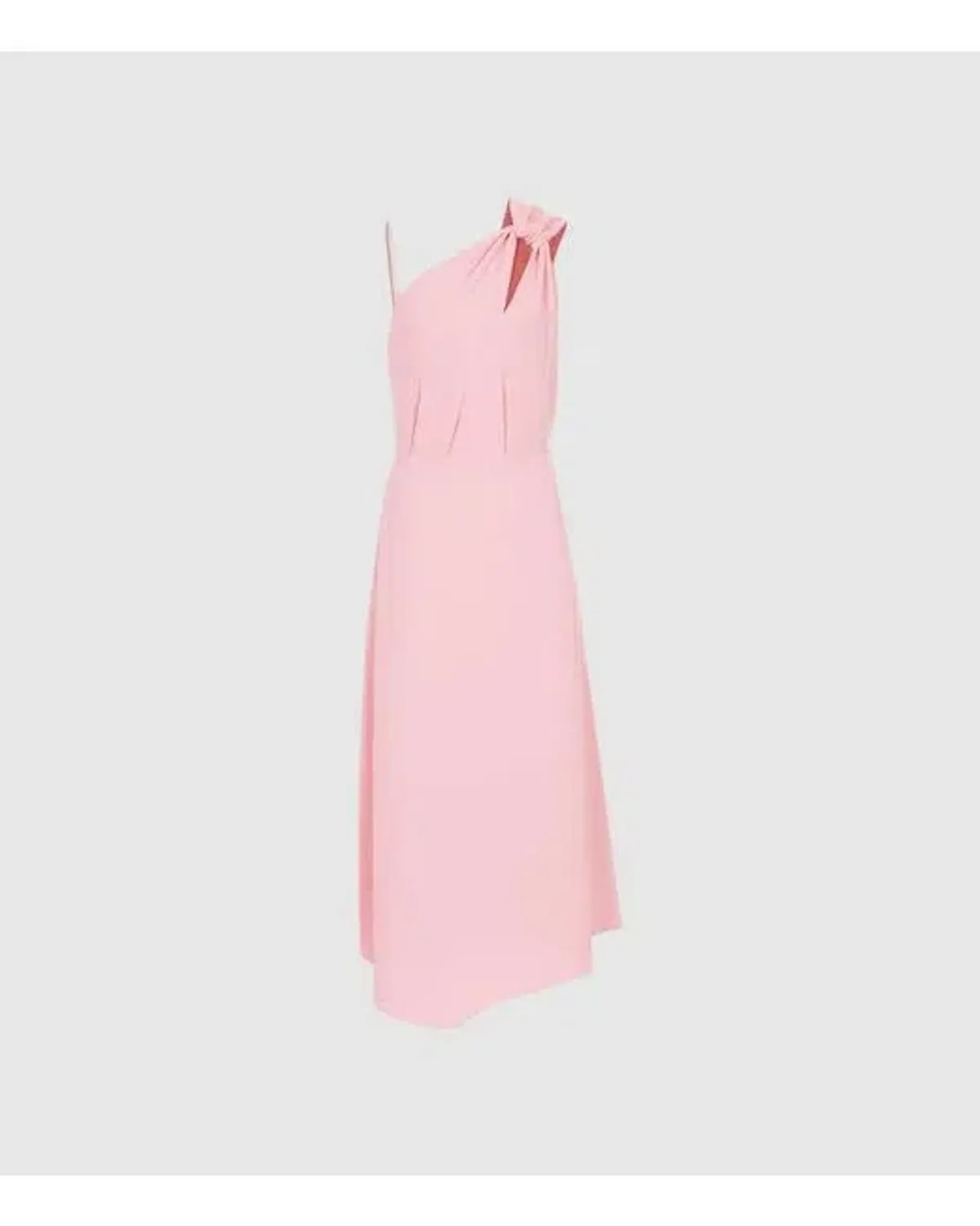 Reiss One Shoulder Delilah MIDI Dress Pink Size L / AU 12 - Image 3