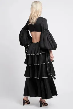 Aje  Gracious Cut Out Dress Black Size 6 for rent on The Volte - image 2