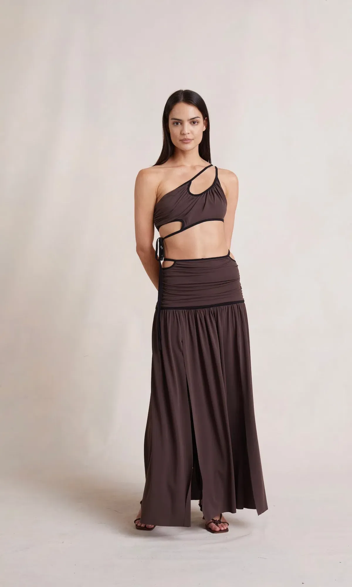 Bec & Bridge Lena Top and Skirt Set Brown Size 10 - Image 1