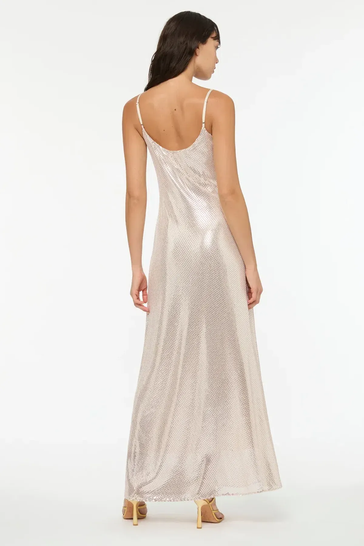 Manning Cartel High Voltage Slip Dress Nude Silver Size 6 - Image 7