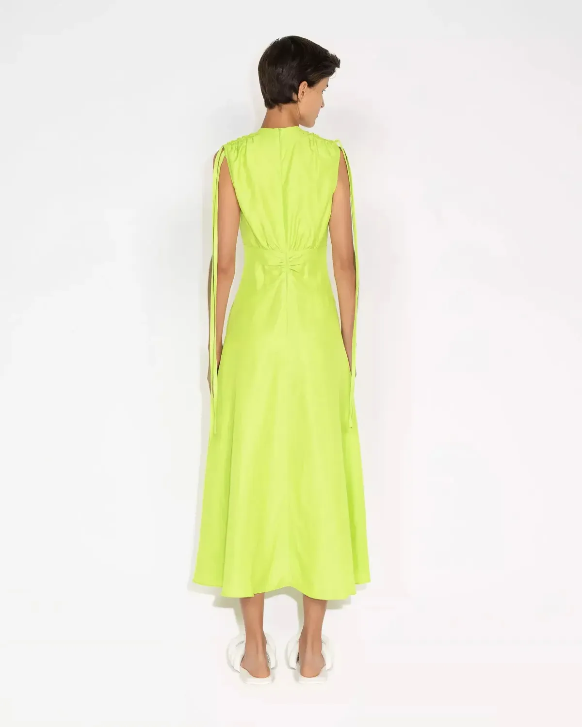 Cue Ultralime Keyhole Midi Dress Green Size 8 - Image 2