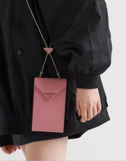 2023 Prada Saffiano Leather Mini Bag Petal Pink for rent on The Volte - image 2