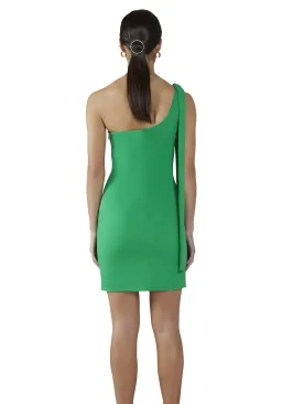 By Johnny Lean One Shoulder Mini Dress Jungle Green Size 6 for rent on The Volte - image 3