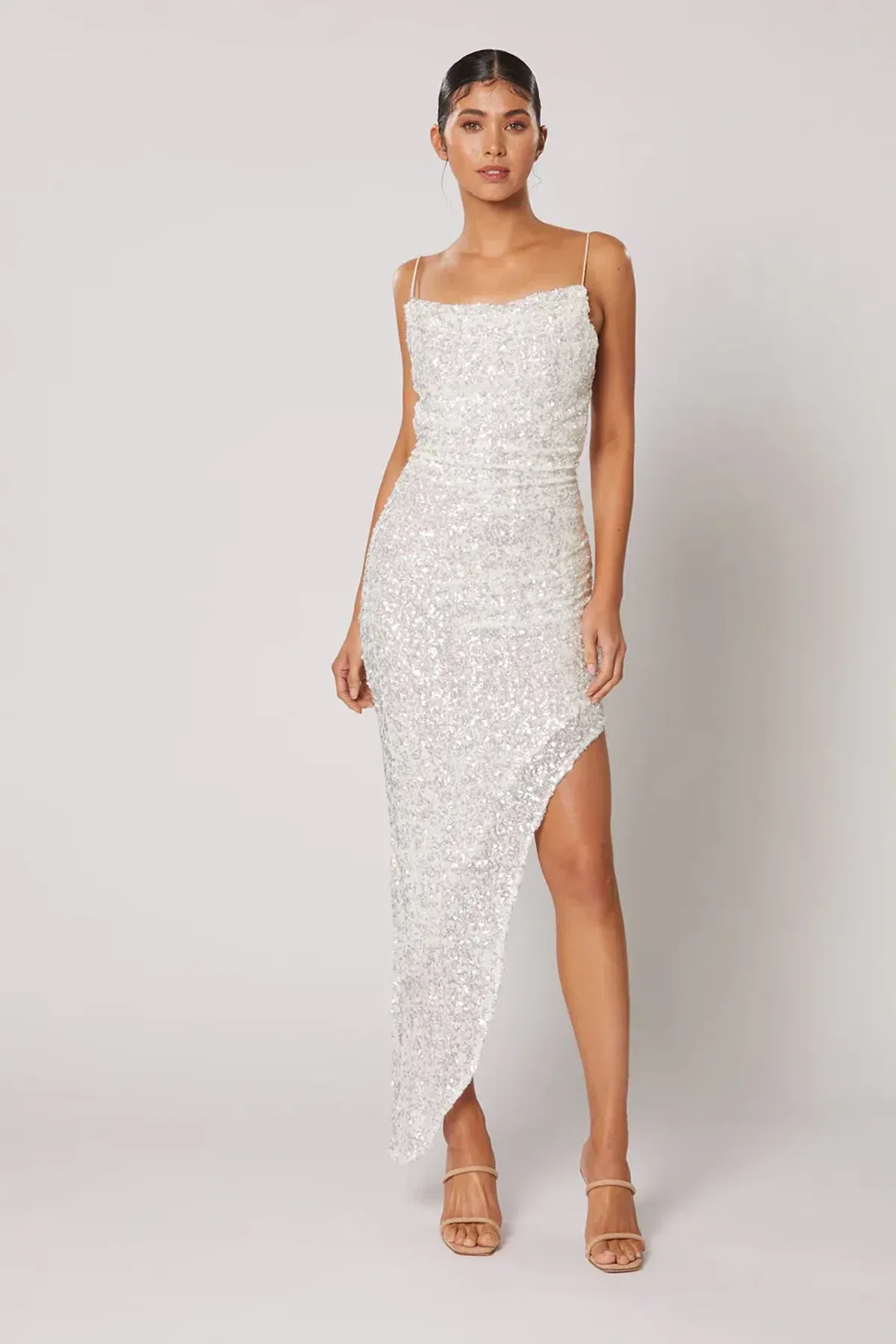 Winona Asha Asymmetrical Midi White Size AU 10 - Image 4