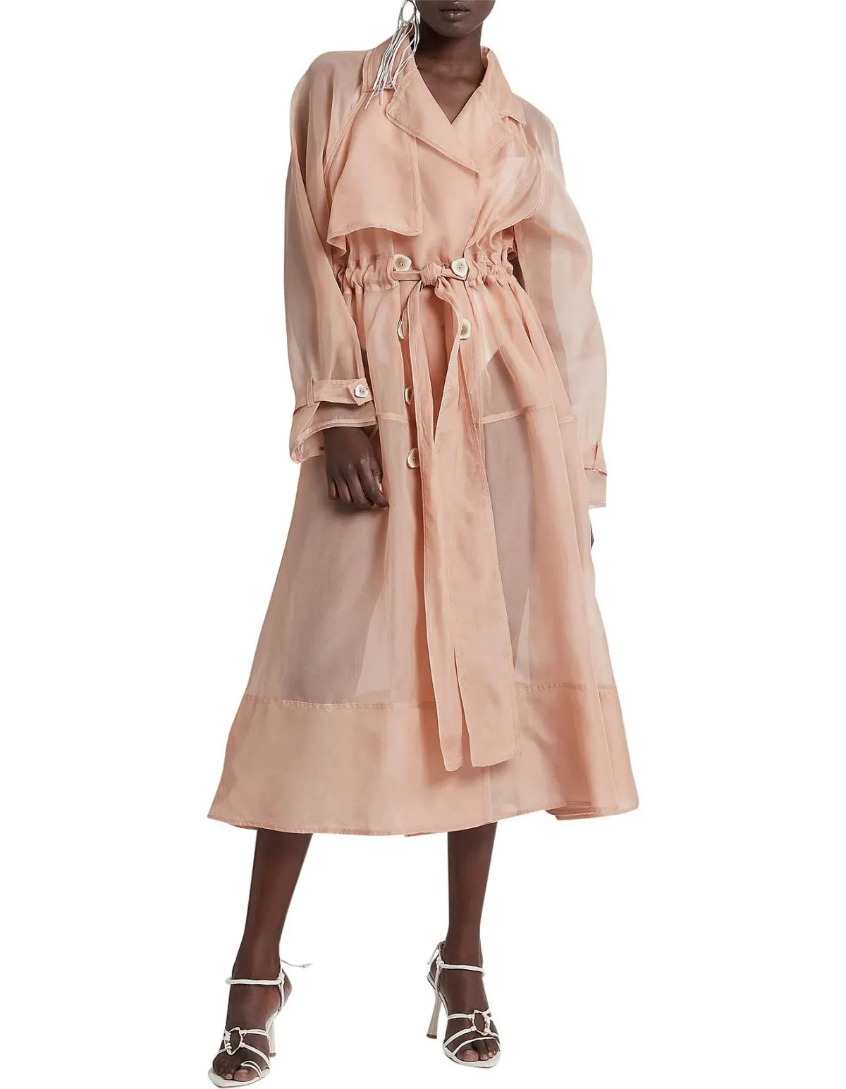 Aje Riviera Trench Coat in light Beige in Size AU 8 - Image 1