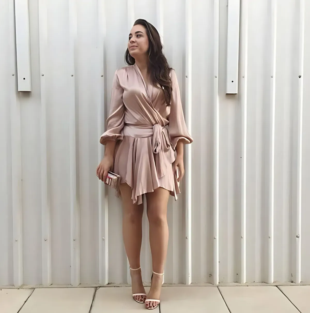 Zimmermann Sueded Wrap Dress Blush Size 1 / AU 10 - Image 1