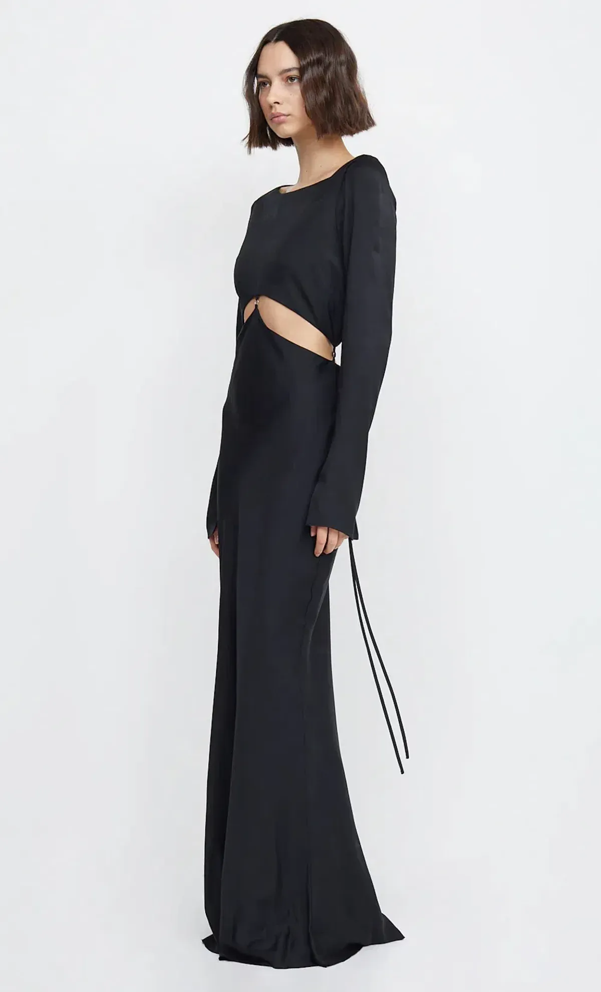 Bec & Bridge Diamond Days Long Sleeve Cut Out Maxi Dress Black Size AU 10 / M - Image 2