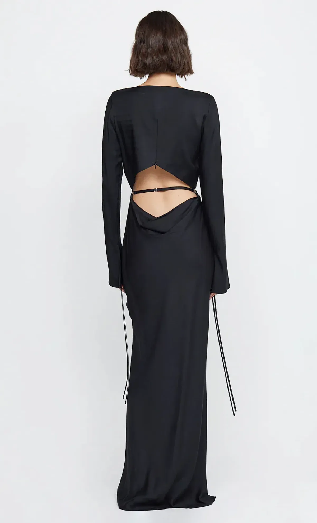 Bec & Bridge Diamond Days Long Sleeve Cut Out Maxi Dress Black Size AU 10 / M - Image 3