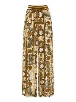 Alemais Dimi Jacquard Shirt and Pants Set Chocolate/Creme Size 10  for rent on The Volte - image 3