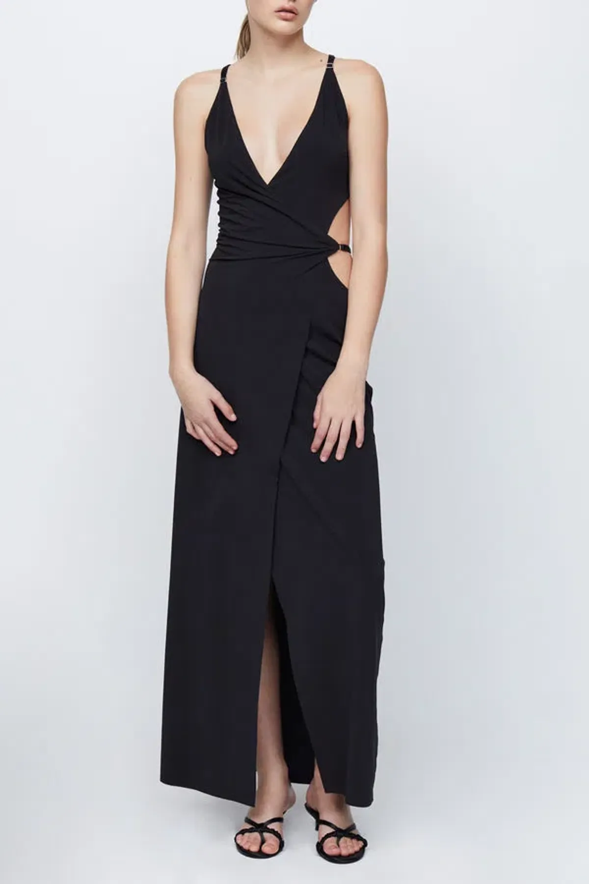 Bec & Bridge Zadie Wrap Maxi Dress Black Size 8  - Image 1