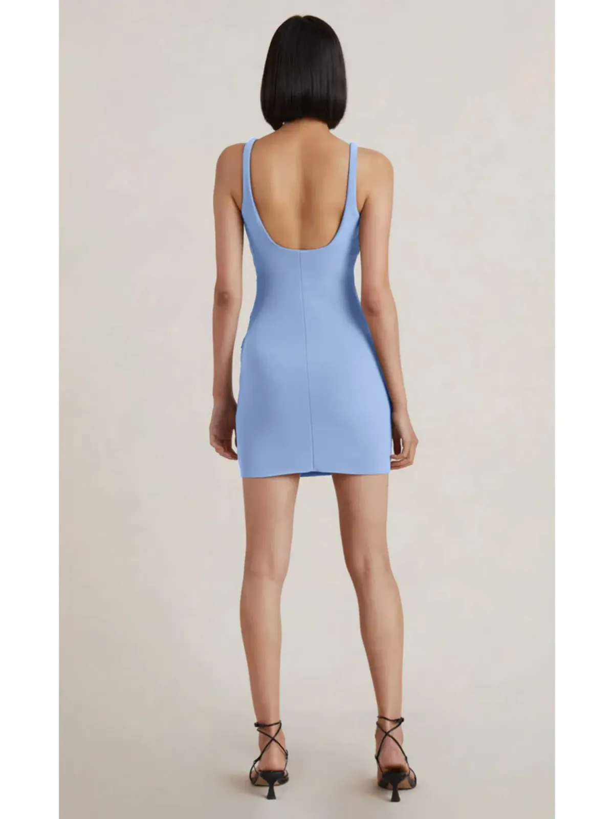 Bec & Bridge Karina Mini Dress Cornflower Blue Size AU 6 - Image 3
