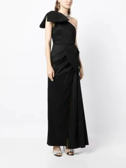 Rachel Gilbert Fauve Gown Black Size 12 for rent on The Volte - image 2