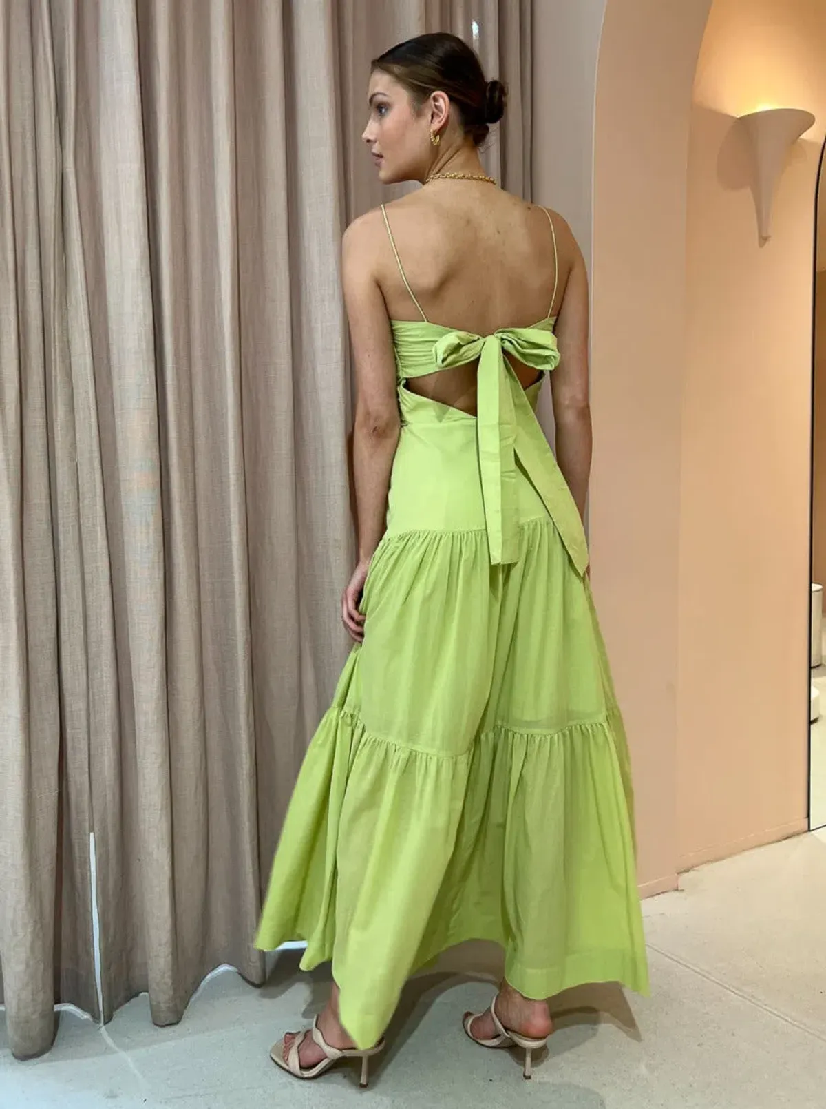 Bec & Bridge Solstice Drop Maxi Dress Green Size 6 - Image 2