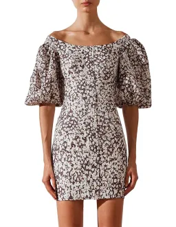 Shona Joy Dahlia Ots Fitted Mini Dress Print Size 10 for rent on The Volte - image 5