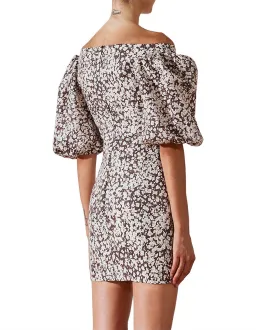 Shona Joy Dahlia Ots Fitted Mini Dress Print Size 10 for rent on The Volte - image 4