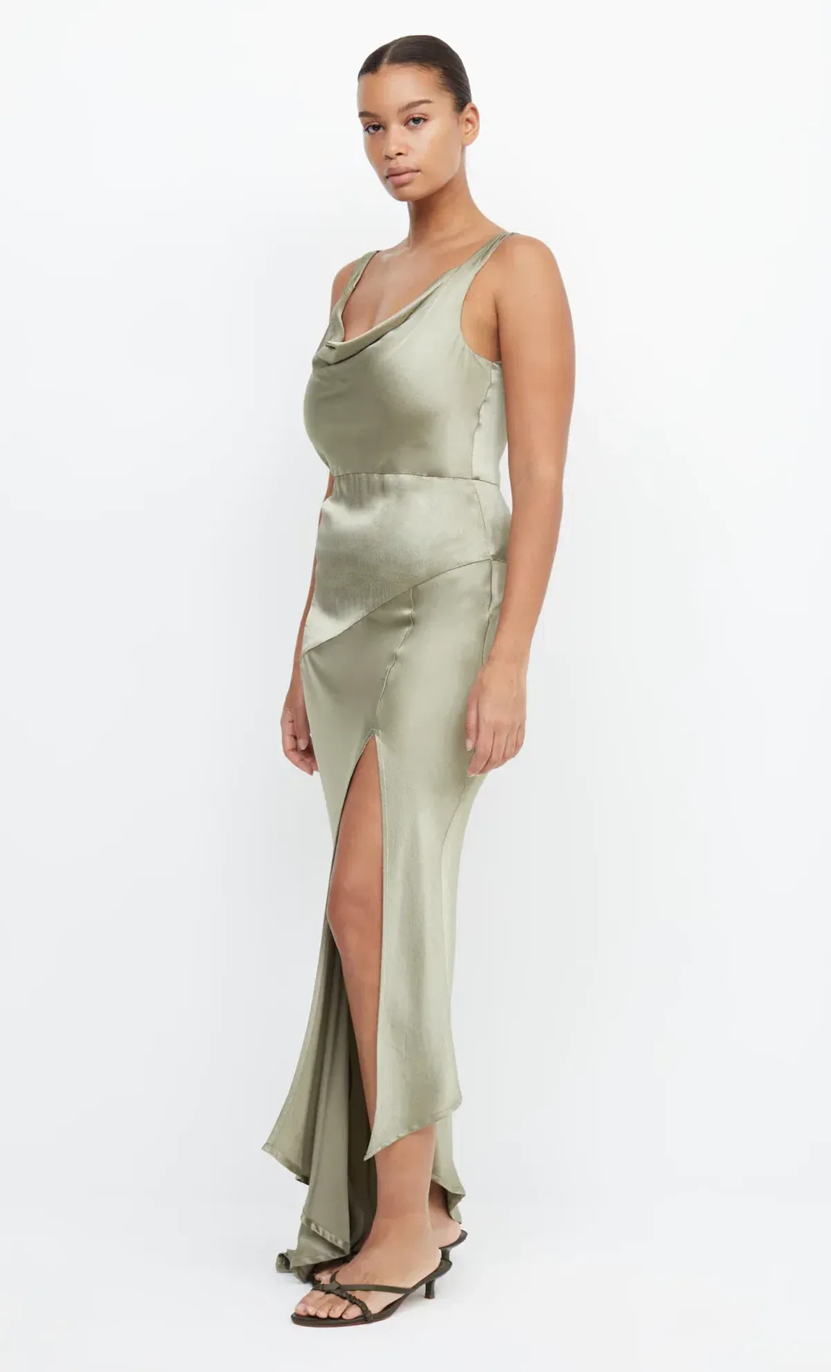 Bec & Bridge Moon Dance Cowl Dress Sage Size 12 - Image 2