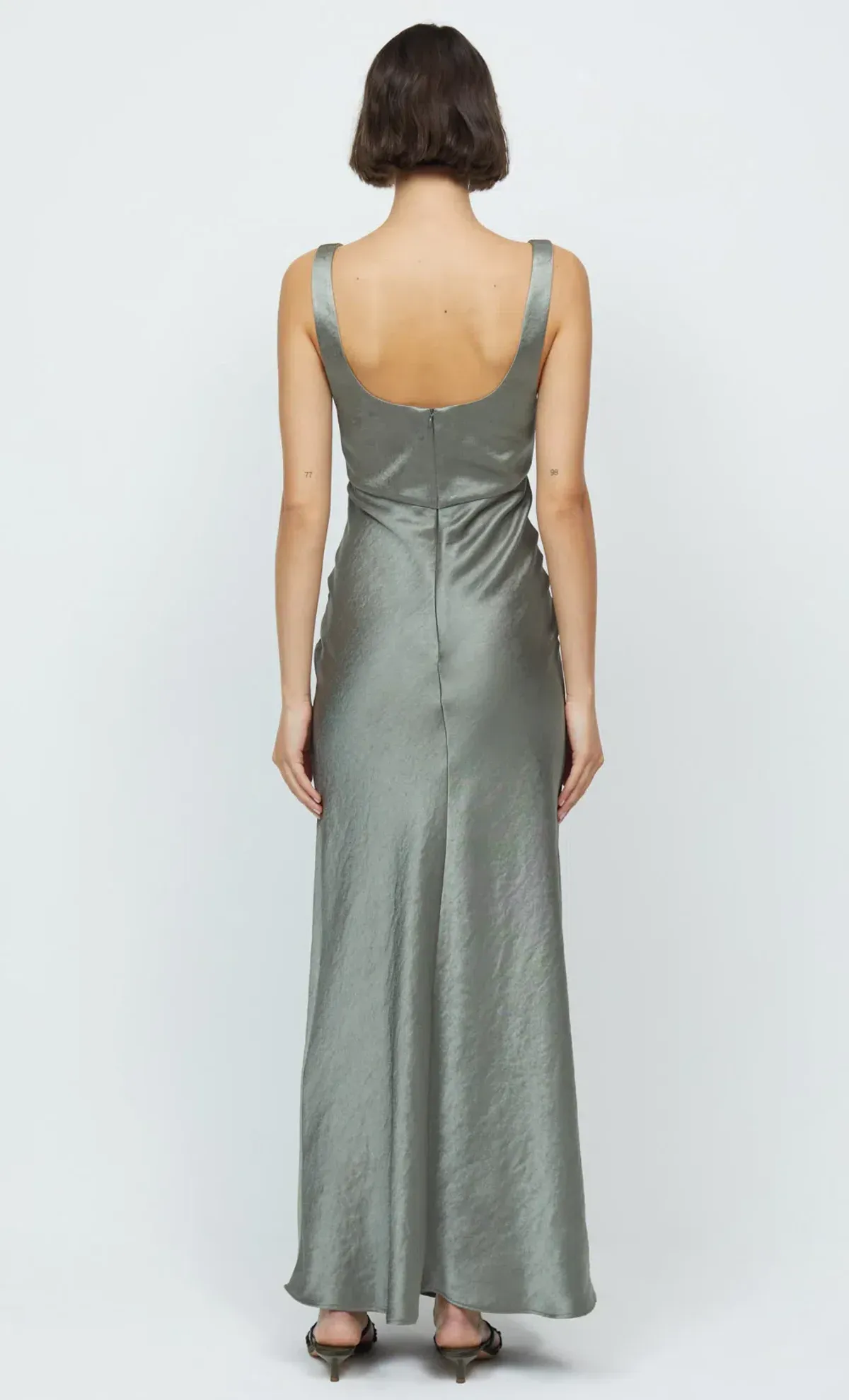 Bec & Bridge Nadia V Maxi Dress Olive Size 12 - Image 4