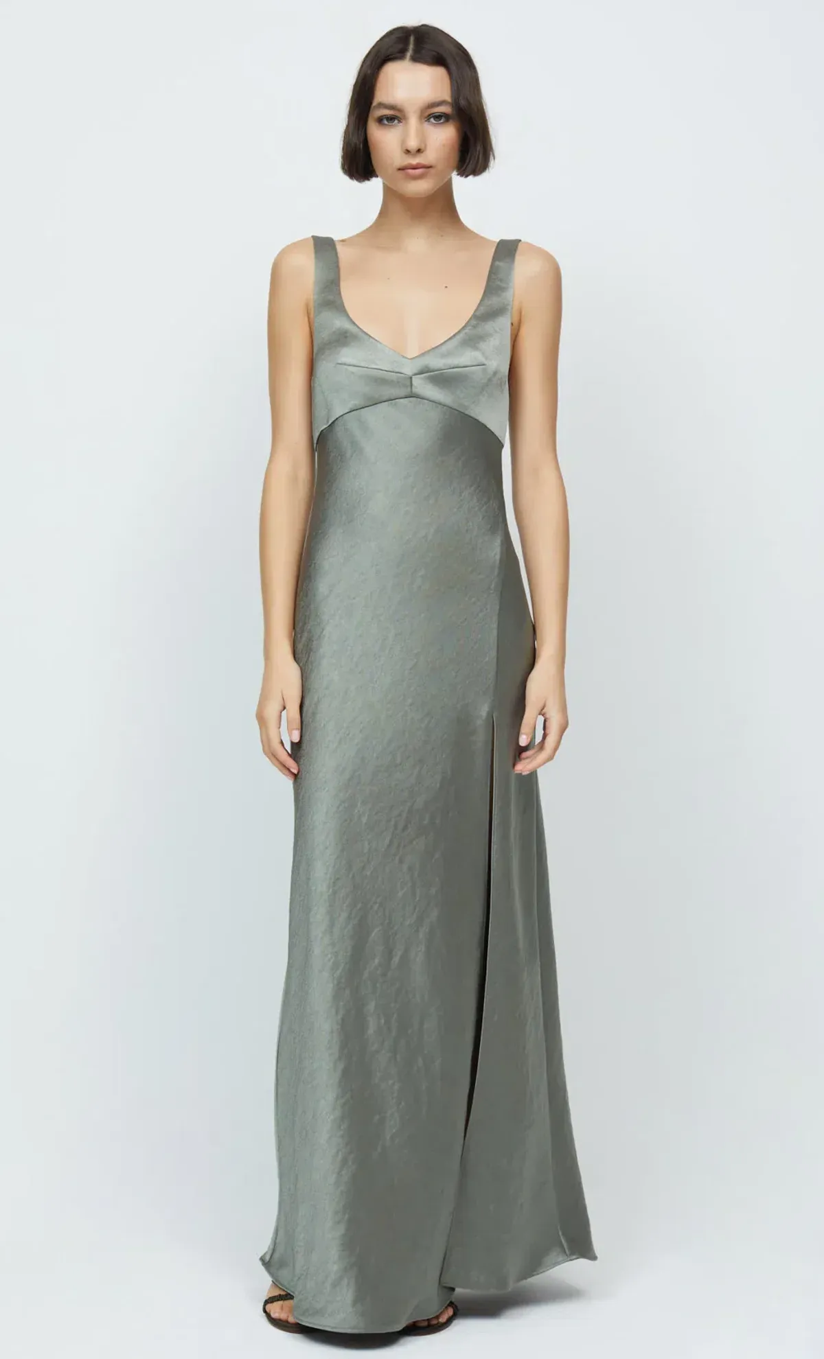 Bec & Bridge Nadia V Maxi Dress Olive Size 12 - Image 5