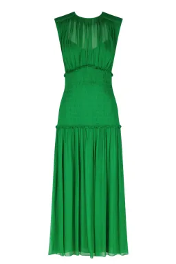 Shona Joy Malina Round Neck Midi Dress Tree Green Size 12 for rent on The Volte - image 3
