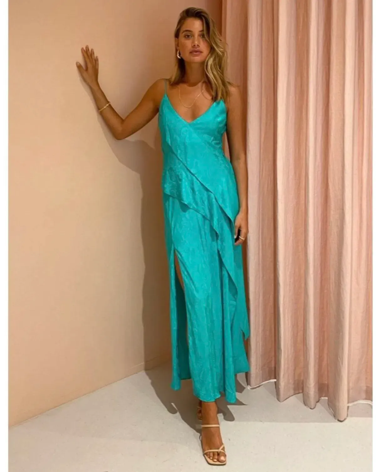 Acler Godwick Dress in Electric Green Size 12 - Image 2