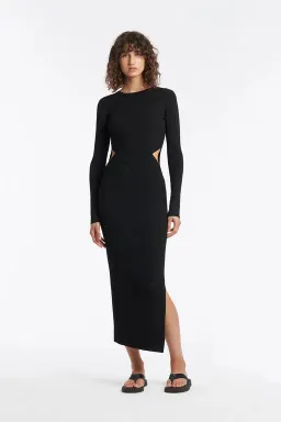Sir The Label Celena Draped Dress Black Size 6 for rent on The Volte - image 1