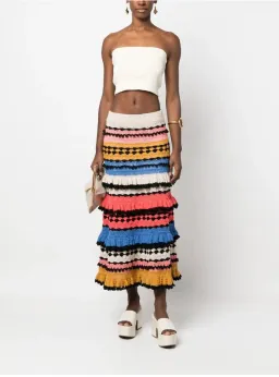 Zimmermann Tiggy Frilled Tiered Skirt Multi Size 8 for rent on The Volte - image 1