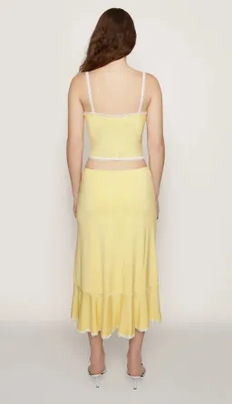 Danielle Guizio Dainty Lace Set Yellow Size 8  for rent on The Volte - image 2