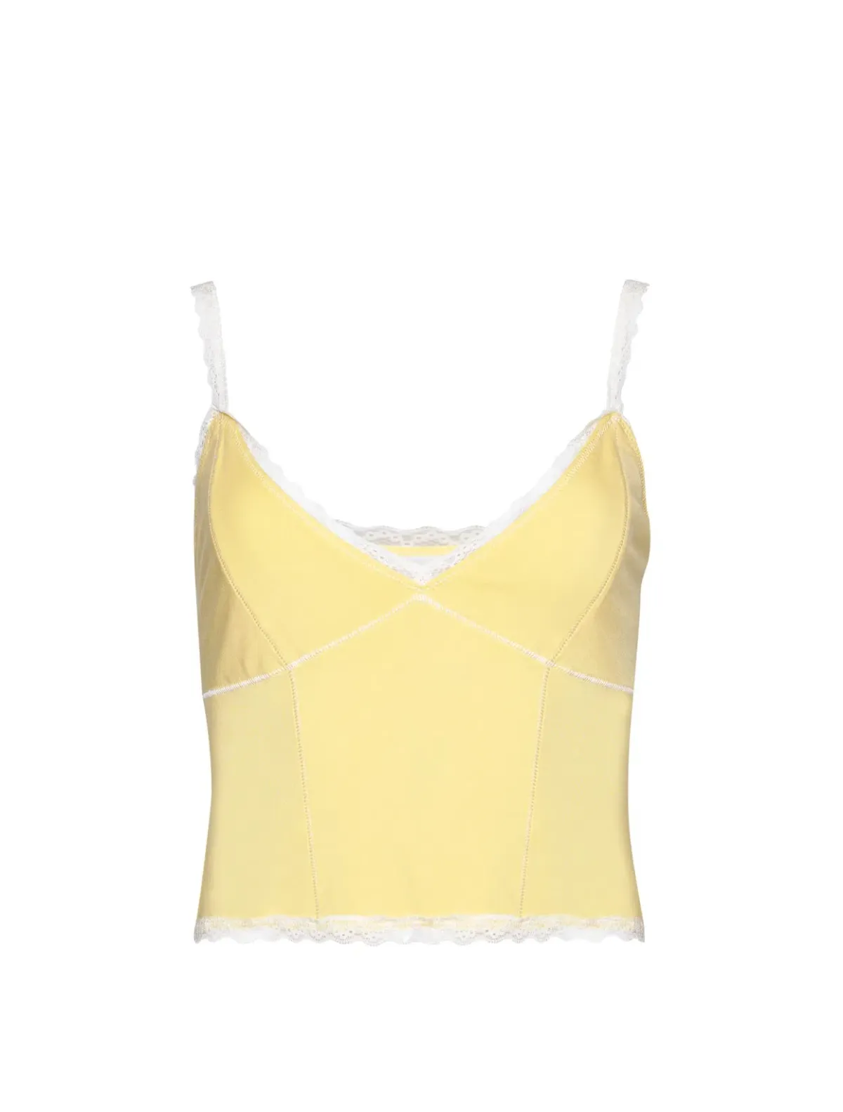 Danielle Guizio Dainty Lace Set Yellow Size 8 - Image 3