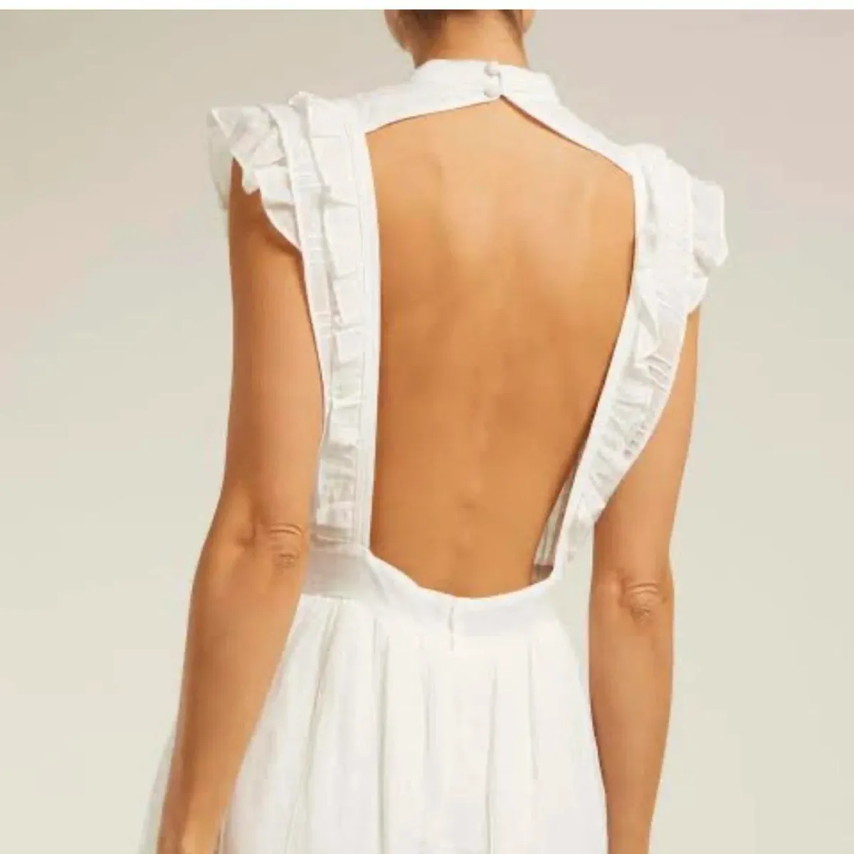 Sir The Label Aurelie Open Back Mini Dress White Size 1/Au 8 - Image 2
